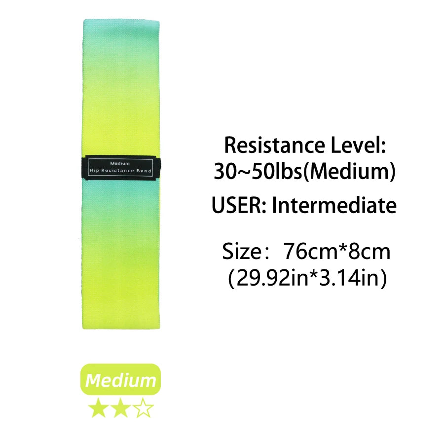 Stoff Hüft- & Po-Fitnessband – Elastisch, Widerstand, Yoga & Gym